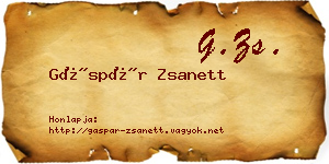 Gáspár Zsanett névjegykártya