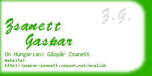 zsanett gaspar business card